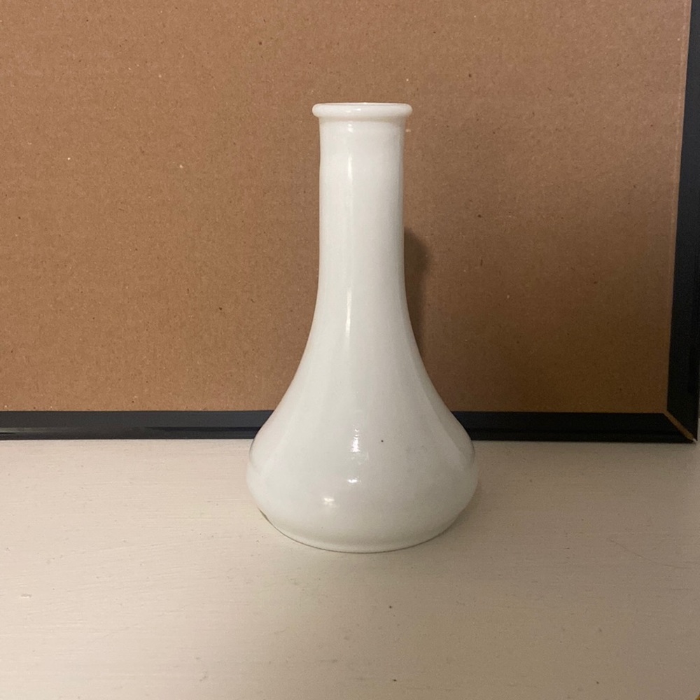 Milk glass vase